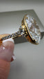 18ct Yellow Gold 10.50ct Oval Lab-Grown Diamond Engagement Ring | 10.00ct Centre