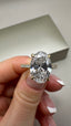 18ct Yellow Gold 3.40ct Oval Lab-Grown Diamond Engagement Ring | 3.00ct Centre