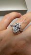 Platinum 3.00ct Oval Lab-Grown Diamond Engagement Ring | 3.00ct Centre