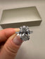 Platinum 3.35ct Oval Lab-Grown Diamond Engagement Ring | 3.00ct Centre