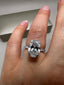 Platinum 3.35ct Oval Lab-Grown Diamond Engagement Ring | 3.00ct Centre