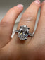 Platinum 2.30ct Oval Lab-Grown Diamond Engagement Ring | 2.00ct Centre