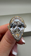 18ct Yellow Gold 11.35ct Lab-Grown Oval Engagement Ring | 10.00ct Centre