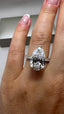 Platinum 5.60ct Pear Diamond Engagement Ring | 5.00ct Centre