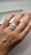 Platinum 5.60ct Pear Diamond Engagement Ring | 5.00ct Centre