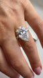 Platinum 5.60ct Pear Diamond Engagement Ring | 5.00ct Centre