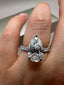 Platinum 3.50ct Pear Diamond Engagement Ring | 3.00ct Centre