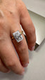 18ct Yellow Gold & Platinum 3.15ct Radiant Diamond Engagement Ring | 3.00ct Centre