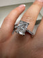 Platinum 3.25ct Lab-Grown Radiant Diamond Engagement Ring | 3.00ct Centre