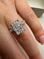 Platinum 3.25ct Lab-Grown Radiant Diamond Engagement Ring | 3.00ct Centre