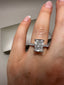 Platinum 3.25ct Lab-Grown Radiant Diamond Engagement Ring | 3.00ct Centre