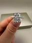 Platinum 3.25ct Lab-Grown Radiant Diamond Engagement Ring | 3.00ct Centre