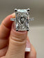 Platinum 3.90ct Lab-Grown Radiant Diamond Engagement Ring | 3.50ct Centre