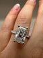 Platinum 3.90ct Lab-Grown Radiant Diamond Engagement Ring | 3.50ct Centre