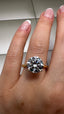 18ct Yellow Gold 4.00ct Lab-Grown Round Diamond Engagement Ring | 4.00ct Centre