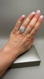 Platinum 10.00ct Lab-Grown Radiant & Pear Diamond Engagement Ring | 4.00ct Radiant & 6.00ct Pear
