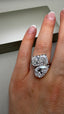 Platinum 10.00ct Lab-Grown Radiant & Pear Diamond Engagement Ring | 4.00ct Radiant & 6.00ct Pear