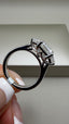 Platinum 3.90ct Lab-Grown Emerald Cut & Trapezoid Diamonds Engagement Ring | 3.00ct Centre Emerald Cut