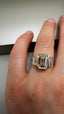 18ct Yellow Gold 4.40ct Lab-Grown Emerald Cut & Baguette Diamonds Engagement Ring | 3.00ct Centre Emerald Cut