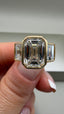 18ct Yellow Gold 4.40ct Lab-Grown Emerald Cut & Baguette Diamonds Engagement Ring | 3.00ct Centre Emerald Cut