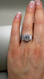 Platinum 3.50ct Lab-Grown Emerald Cut & Baguette Diamonds Engagement Ring | 2.50ct Centre Emerald Cut