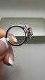 Platinum 4.00ct Lab-Grown Pink Radiant & Trapezoid Diamonds Engagement Ring | 3.00ct Centre Pink Radiant Cut