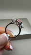 18ct Yellow Gold & Platinum 6.00ct Lab-Grown Pink Emerald Cut & Emerald Diamonds Engagement Ring | 3.00ct Centre Pink Emerald Cut