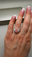 18ct Yellow Gold & Platinum 3.50ct Lab-Grown Pink Radiant & Radiant Diamonds Engagement Ring | 2.50ct Centre Pink Radiant Cut