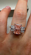 18ct Yellow Gold & Platinum 3.50ct Lab-Grown Pink Radiant & Radiant Diamonds Engagement Ring | 2.50ct Centre Pink Radiant Cut