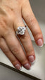 18ct Yellow Gold 3.80ct Lab-Grown Oval & Half-Moon Diamonds Engagement Ring | 3.00ct Centre Oval Cut