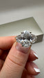 18ct Yellow Gold 3.80ct Lab-Grown Oval & Half-Moon Diamonds Engagement Ring | 3.00ct Centre Oval Cut