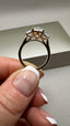 18ct Yellow Gold 3.80ct Lab-Grown Oval & Half-Moon Diamonds Engagement Ring | 3.00ct Centre Oval Cut