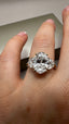 18ct Yellow Gold 3.80ct Lab-Grown Oval & Half-Moon Diamonds Engagement Ring | 3.00ct Centre Oval Cut