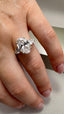 18ct Yellow Gold 3.80ct Lab-Grown Oval & Pear Diamonds Engagement Ring | 3.00ct Centre Oval Cut