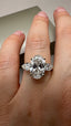 18ct Yellow Gold 3.80ct Lab-Grown Oval & Pear Diamonds Engagement Ring | 3.00ct Centre Oval Cut