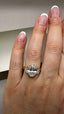 18ct Yellow Gold 3.80ct Lab-Grown Oval Cut & Half-Moon Diamonds Engagement Ring | 3.00ct Centre Oval Cut