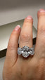 Platinum 5.00ct Lab-Grown Oval Cut & Oval Diamonds Engagement Ring | 3.00ct Centre Oval Cut