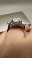 Platinum 5.00ct Lab-Grown Oval Cut & Oval Diamonds Engagement Ring | 3.00ct Centre Oval Cut