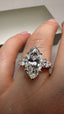18ct Yellow Gold 3.70ct Lab-Grown Marquise & Pear Cut Diamonds Engagement Ring | 3.00ct Centre Marquise Cut