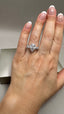 Platinum 4.00ct Lab-Grown Pear & Tapered Baguette Diamonds Engagement Ring | 3.00ct Centre Pear Cut