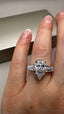 Platinum 4.00ct Lab-Grown Pear & Tapered Baguette Diamonds Engagement Ring | 3.00ct Centre Pear Cut