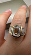 18ct Yellow Gold 3.80ct Lab-Grown Emerald Cut & Baguette Diamonds Engagement Ring | 3.00ct Centre Emerald Cut