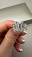 18ct Yellow Gold 3.00ct Lab-Grown Emerald Cut & Tapered Baguette Diamonds Engagement Ring | 2.00ct Centre Emerald Cut