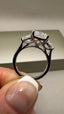 Platinum 4.50ct Lab-Grown Radiant Cut & Trillion Diamonds Engagement Ring | 3.00ct Centre Radiant Cut