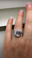 Platinum 4.00ct Lab-Grown Emerald Cut & Baguette Diamonds Engagement Ring | 3.00ct Centre Emerald Cut