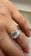 Platinum 3.00ct Lab-Grown Emerald Cut & Tapered Baguette Diamonds Engagement Ring | 2.00ct Centre Emerald Cut