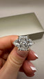 18ct Yellow Gold 4.50ct Lab-Grown Radiant & Trillion Cut Diamond Engagement Ring | 3.00ct Centre Radiant