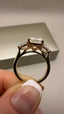 18ct Yellow Gold 4.50ct Lab-Grown Radiant & Trillion Cut Diamond Engagement Ring | 3.00ct Centre Radiant