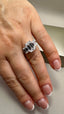 Platinum 4.40ct Lab-Grown Emerald Cut & Emerald Cut Diamonds Engagement Ring | 3.00ct Centre Emerald Cut