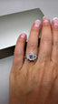 Platinum 2.60ct Lab-Grown Emerald Cut & Emerald Cut Diamond Engagement Ring | 2.00ct Centre Cushion Cut